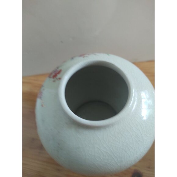 Vintage Japanese Ceramic Peacock Ginger Jar by Satsuma 6" - Picture 10 of 16